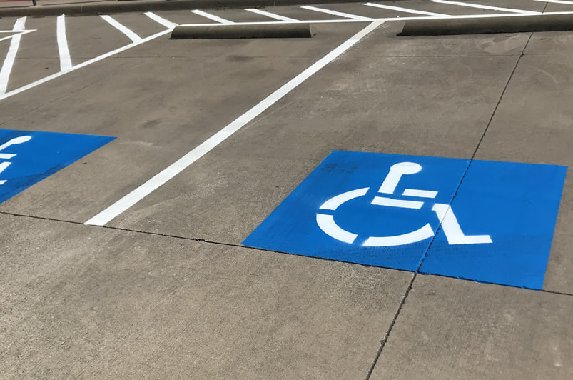 ADA Compliance handicap parking space Athens, Georgia
